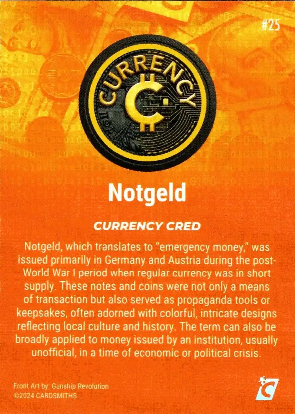 Notgeld (Base) card back