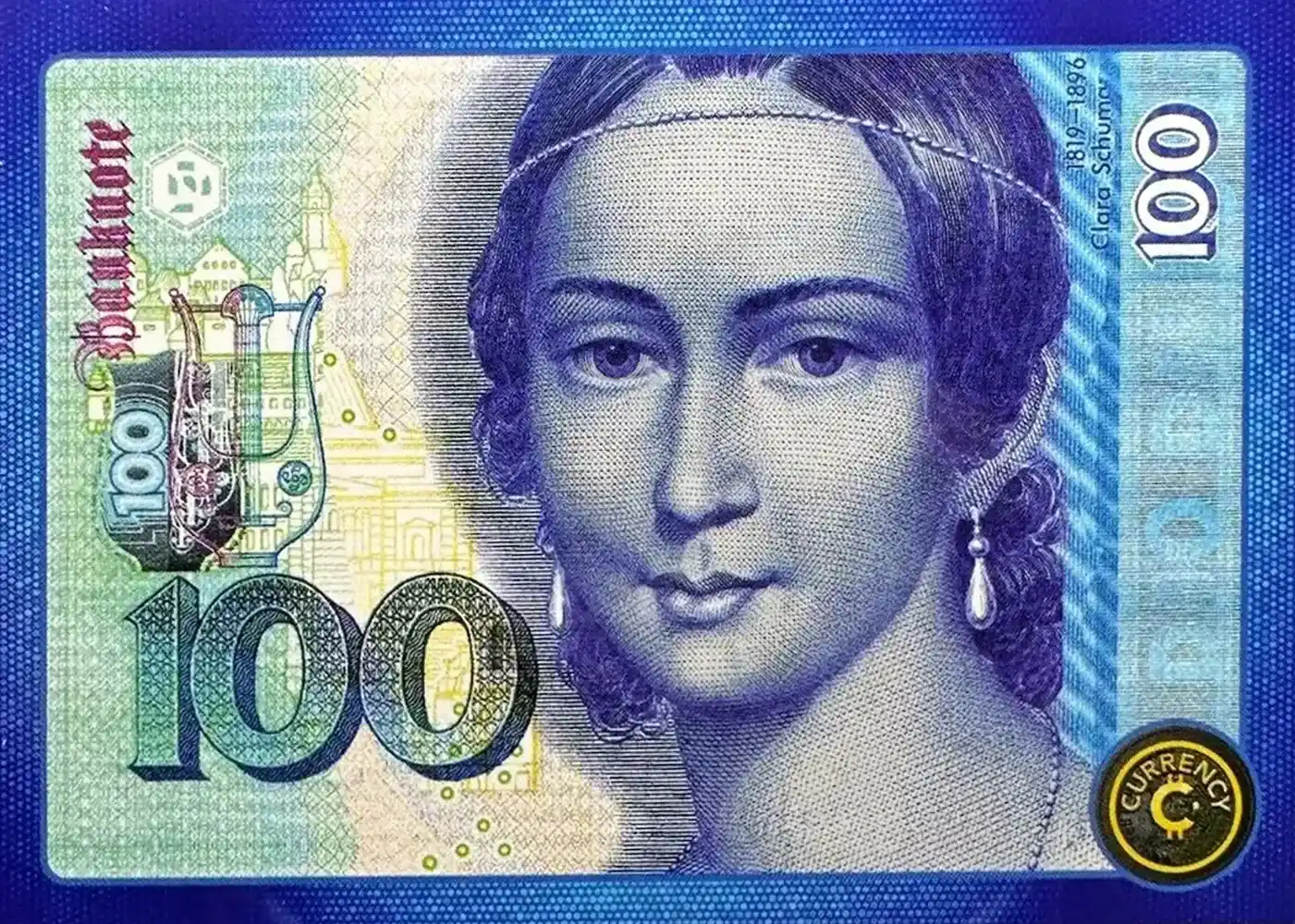 German 100 Deutsche Mark card front