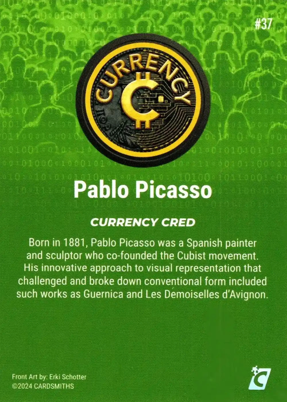 Pablo Picasso (Base) card back