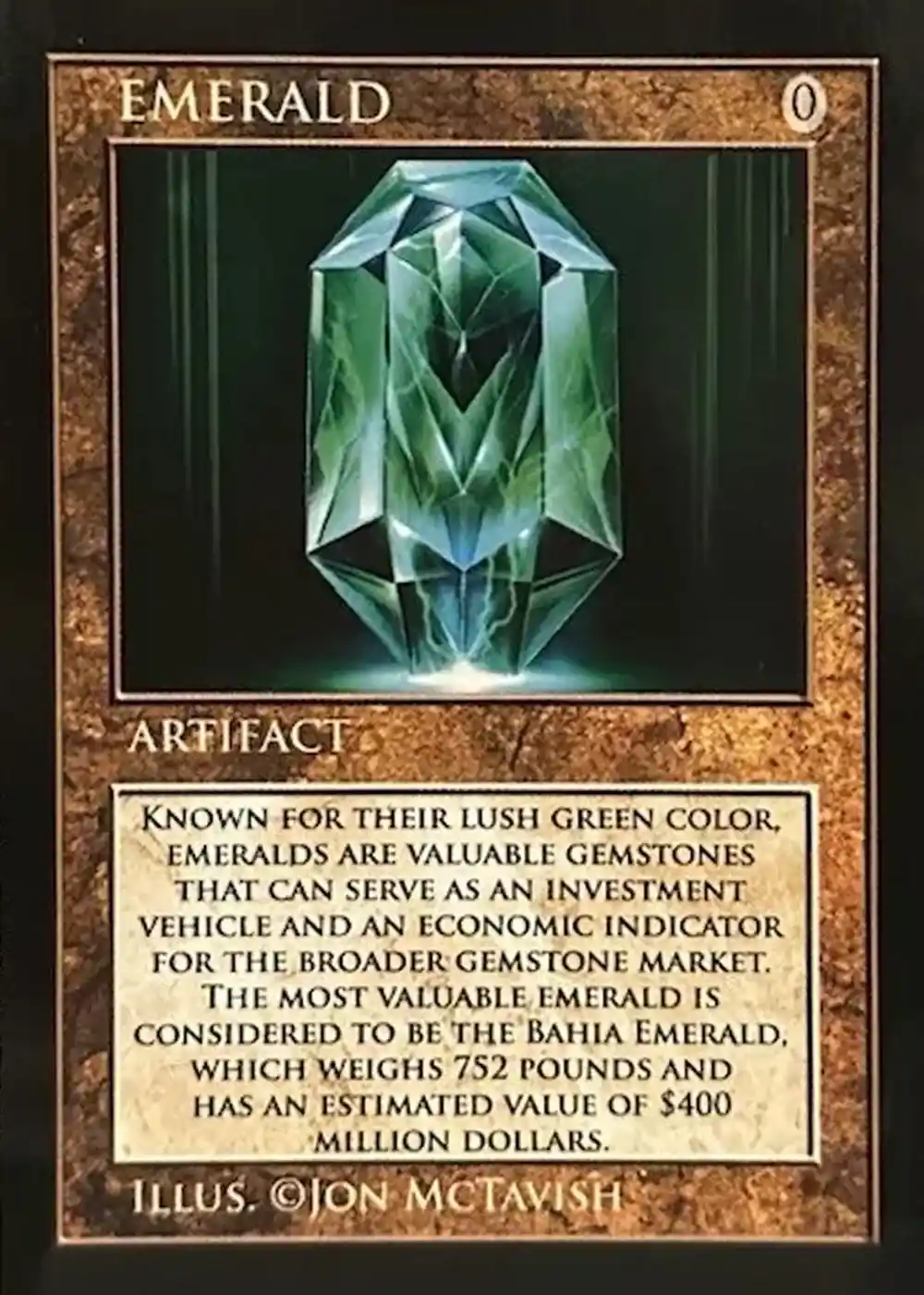 Emerald card front