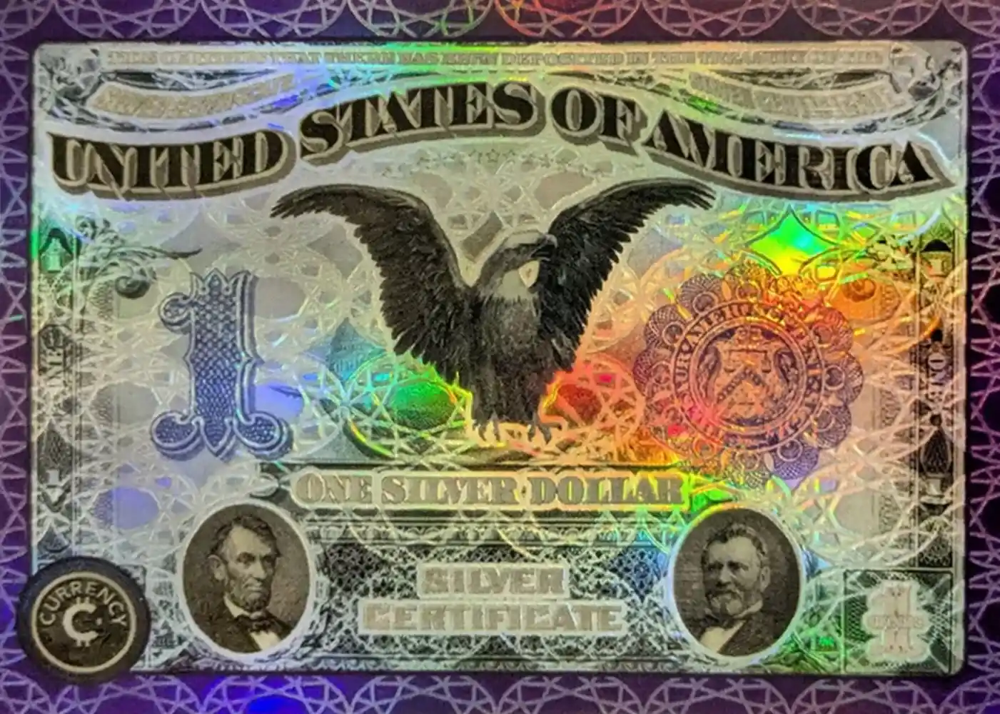 1899 $1 Silver Certificate "Black Eagle" (Amethyst) thumbnail