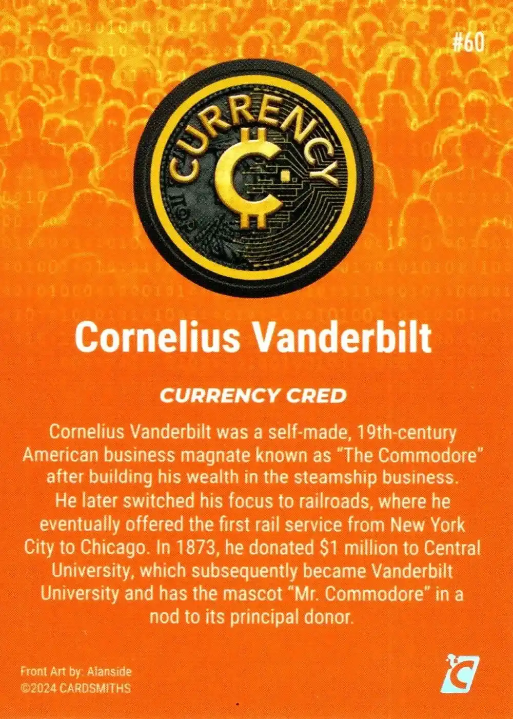 Cornelius Vanderbilt (Base) card back