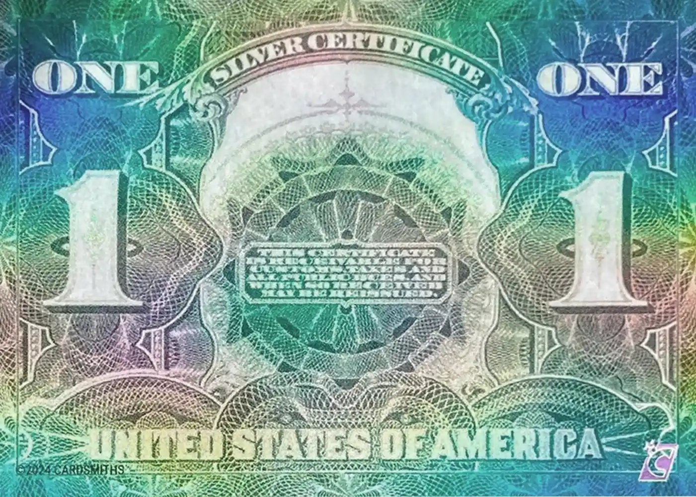 1899 $1 Silver Certificate "Black Eagle" card front