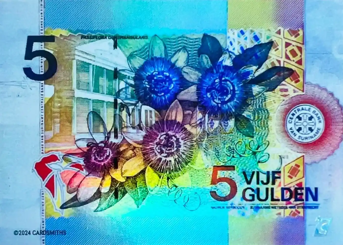 Suriname 5 Gulden (Double-Sided Holo Foil) card back