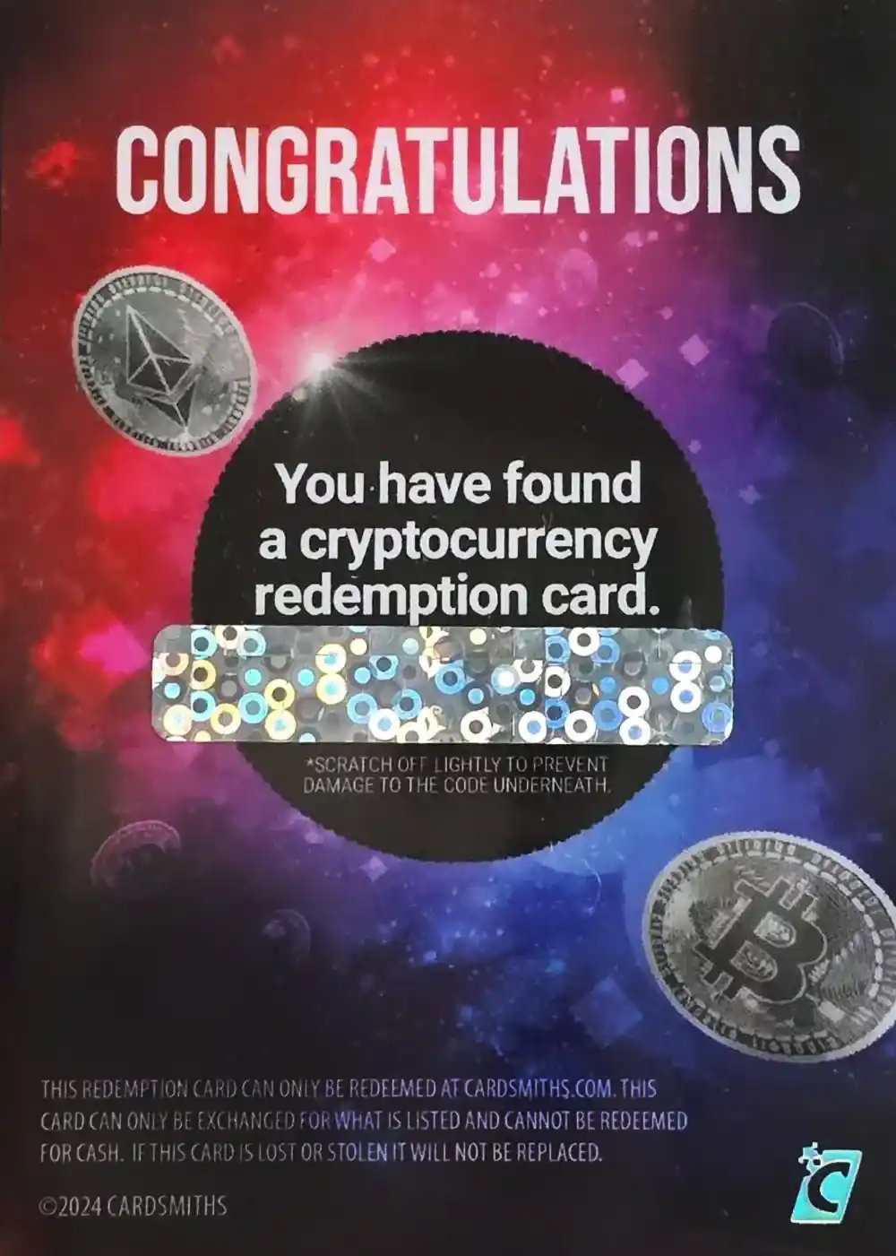 Redemption (Unredeemed) card back