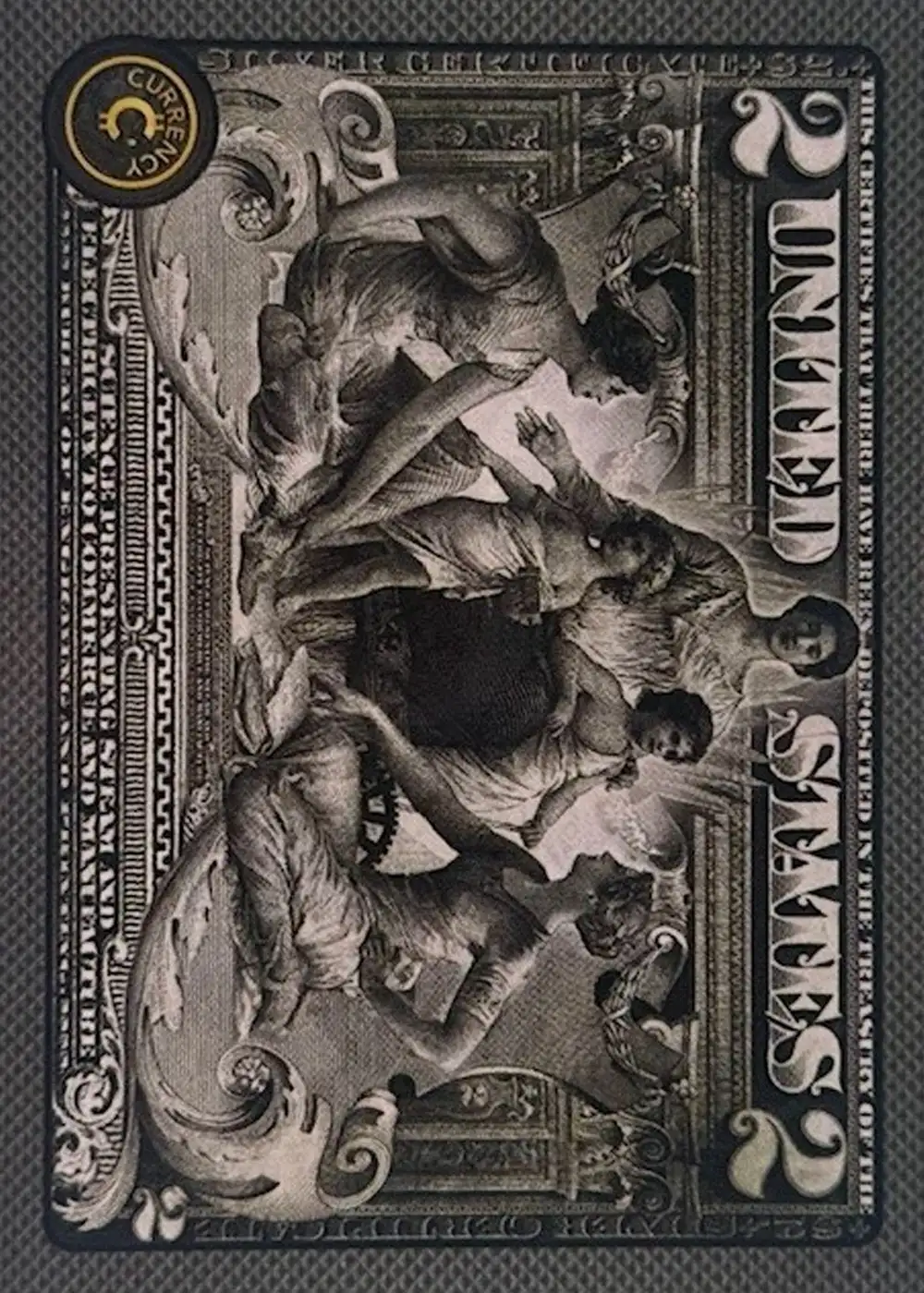 1896 $2 Educational Note card front