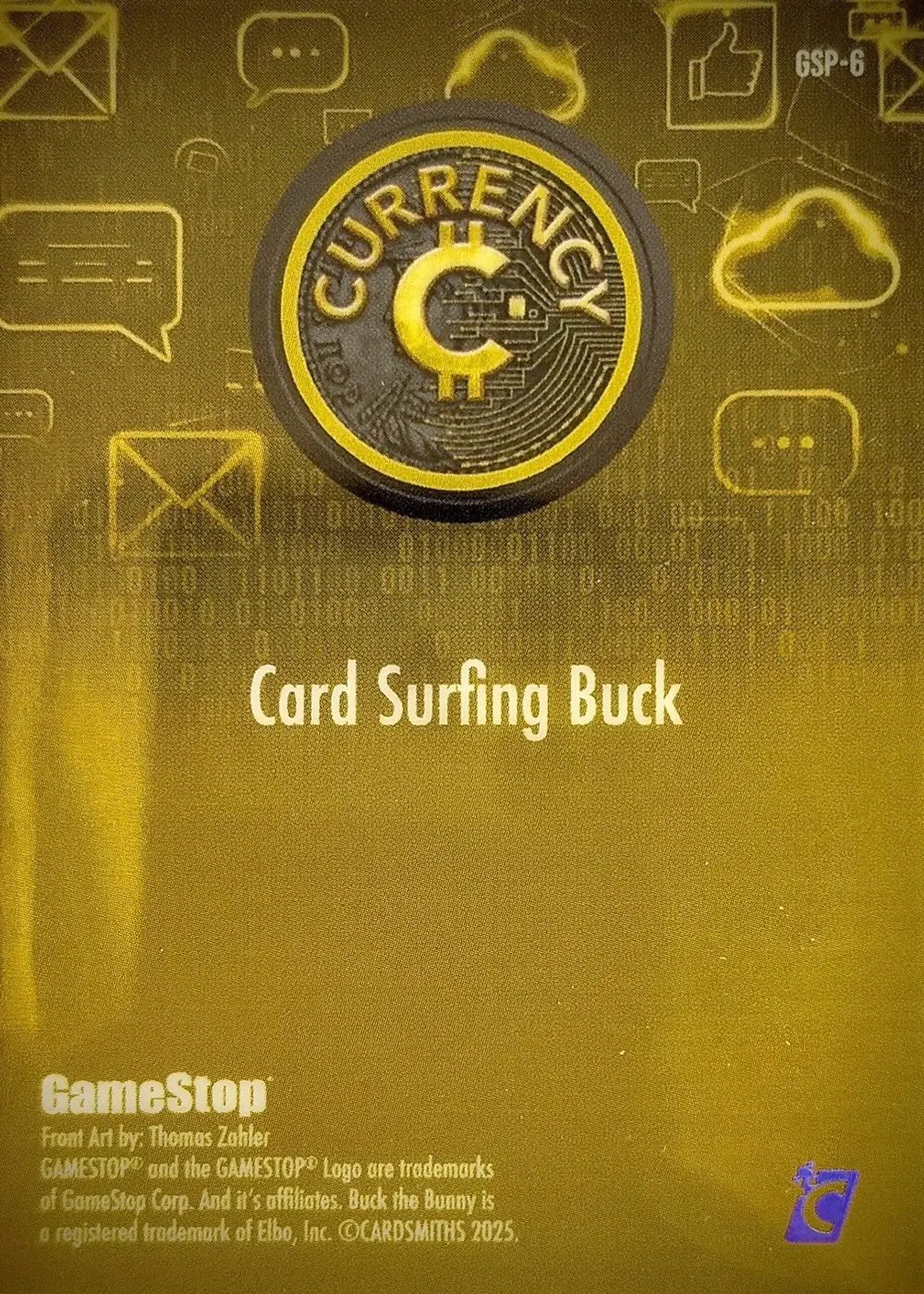 Bitcoin Buck (GameStop Exclusive) card back