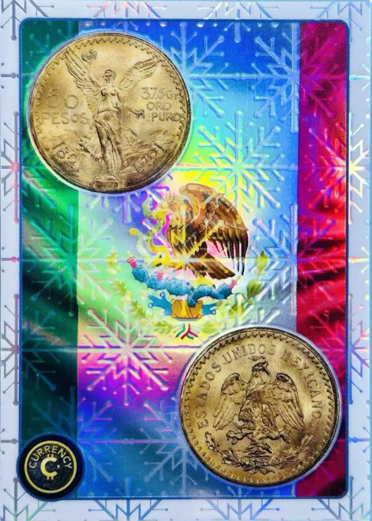 Mexico 50 Pesos Gold (Snowflake Refractor) thumbnail