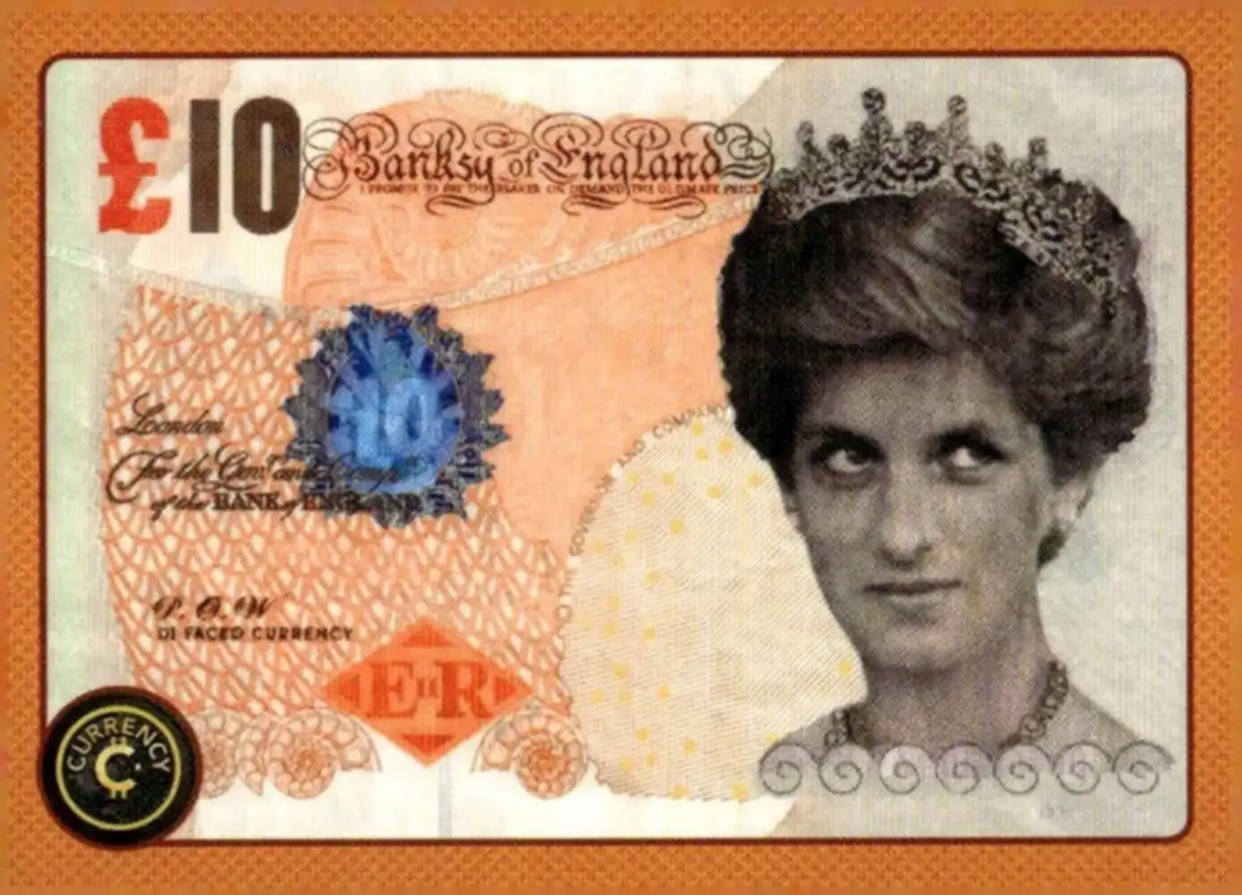 Banksy Di-Faced Tenner card front