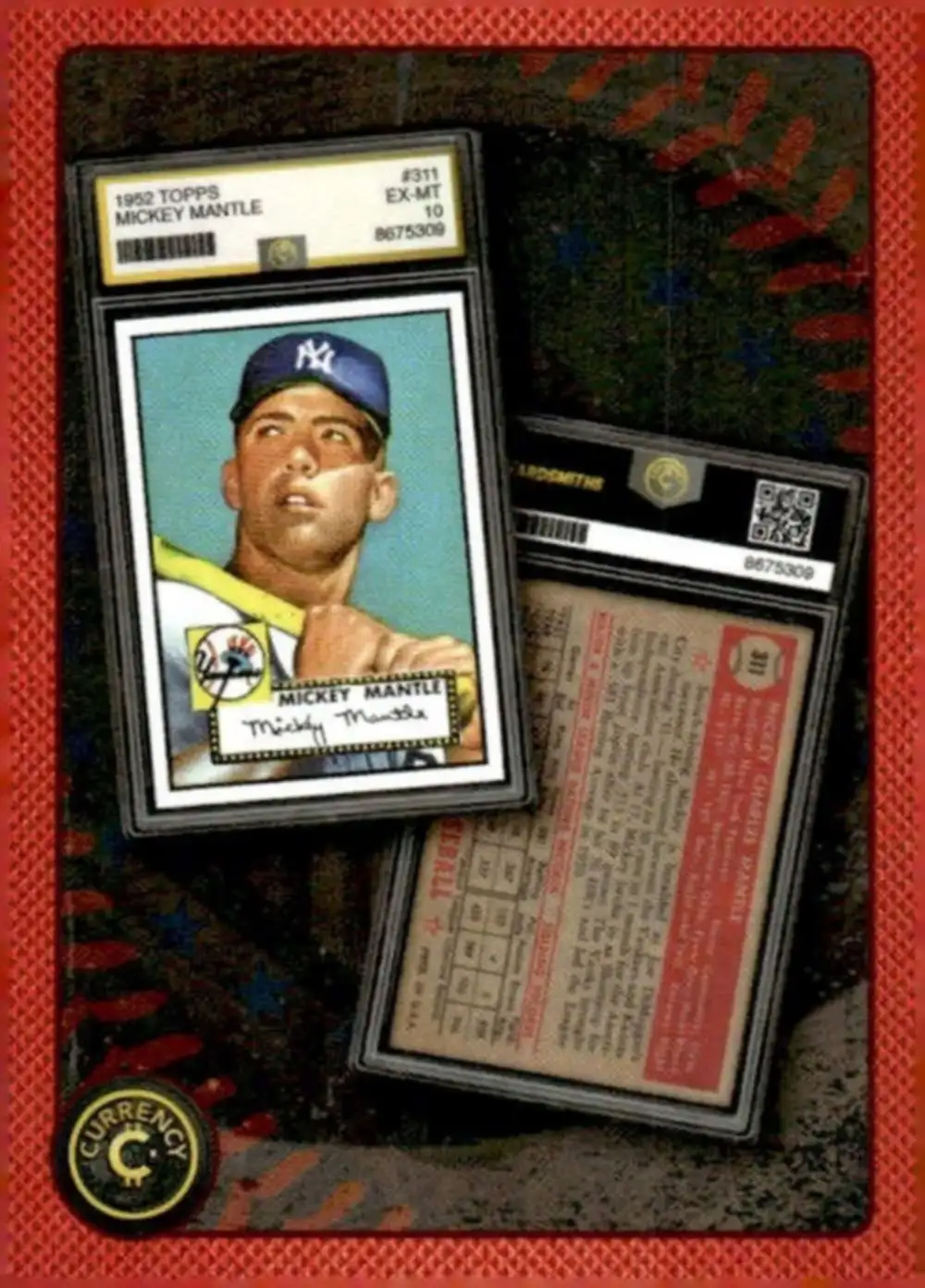 1952 Mickey Mantle card front