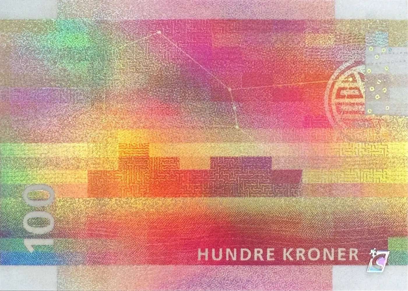 Norway Hundre Kroner (Double-Sided Holo Foil) card back