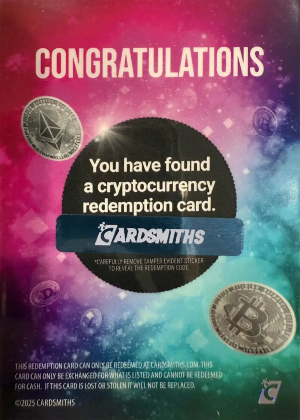 Redemption (Unredeemed) card back