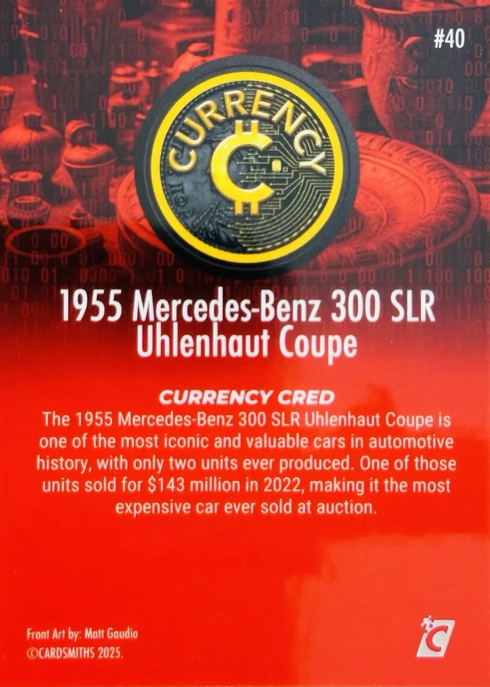 1955 Mercedes-Benz 300 SLR Uhlenhaut Coupé (Base) card back