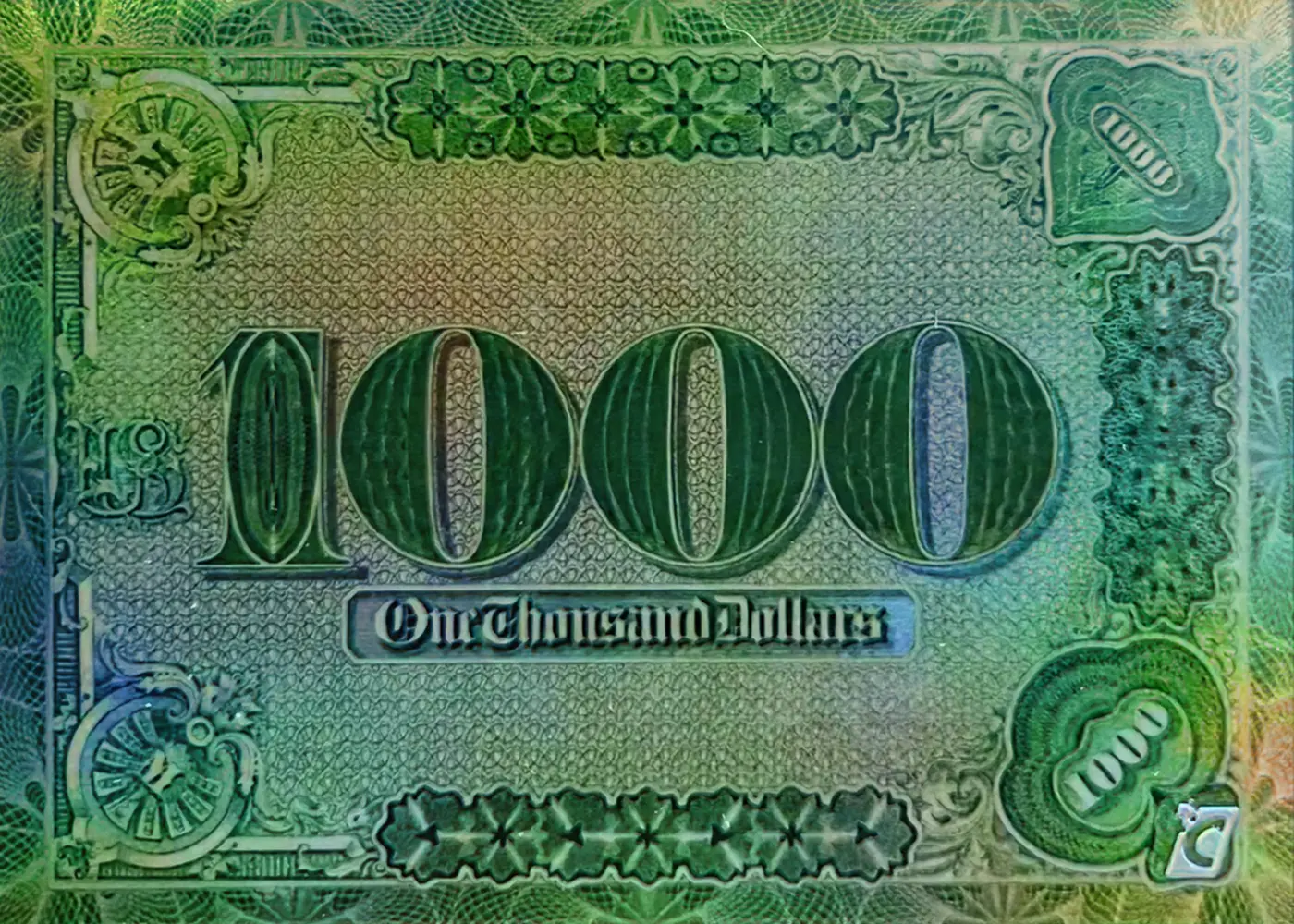1890 $1000 Grand Watermelon Note (Double-Sided Holo Foil) card back
