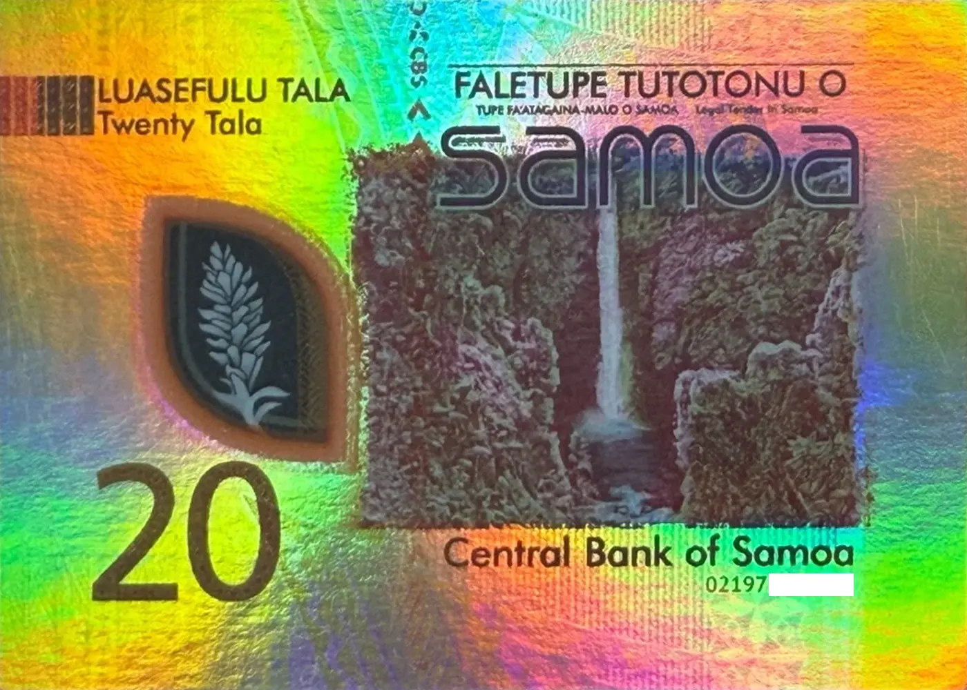 Samoa 20 Tala (Double-Sided Holo Foil) card back