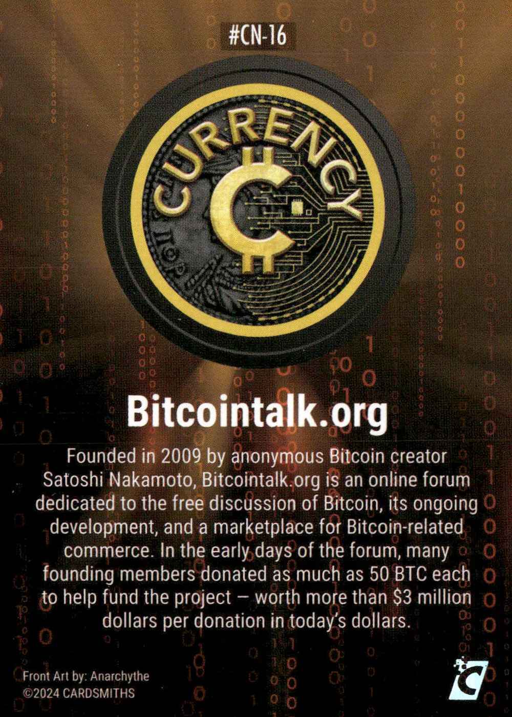 Bitcointalk.org (Base) card back