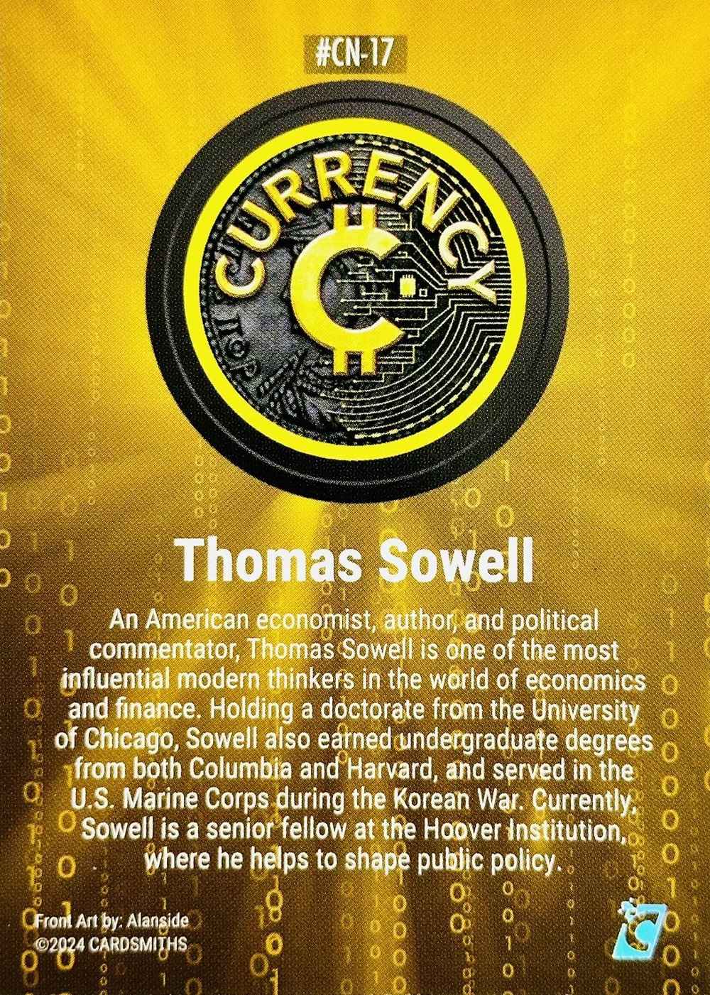 Thomas Sowell (Base) card back