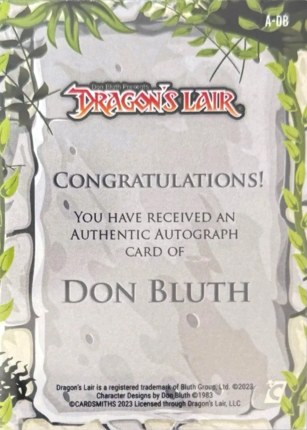Don Bluth (Creator Autograph) card back