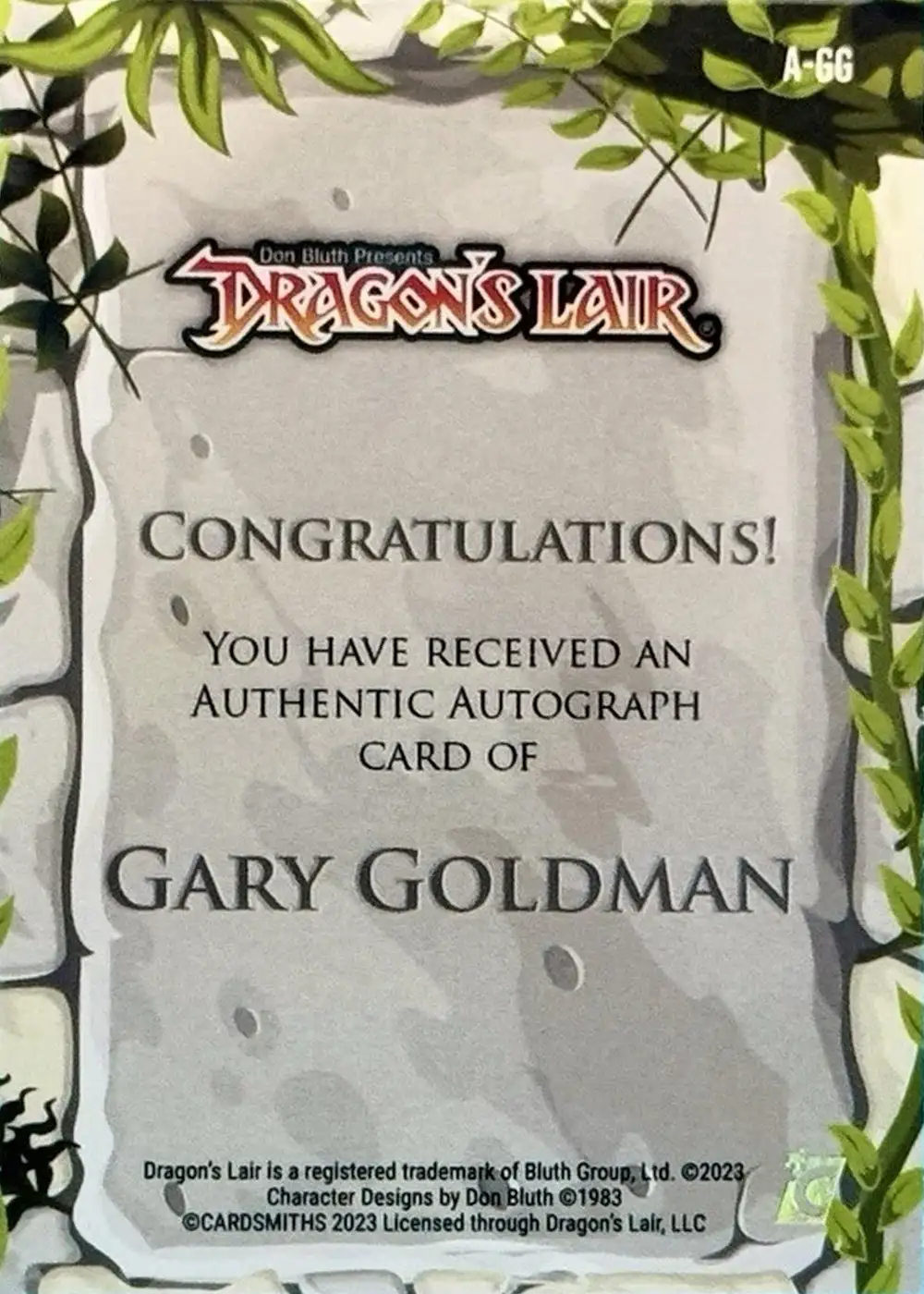 Gary Goldman (Creator Autograph) card back