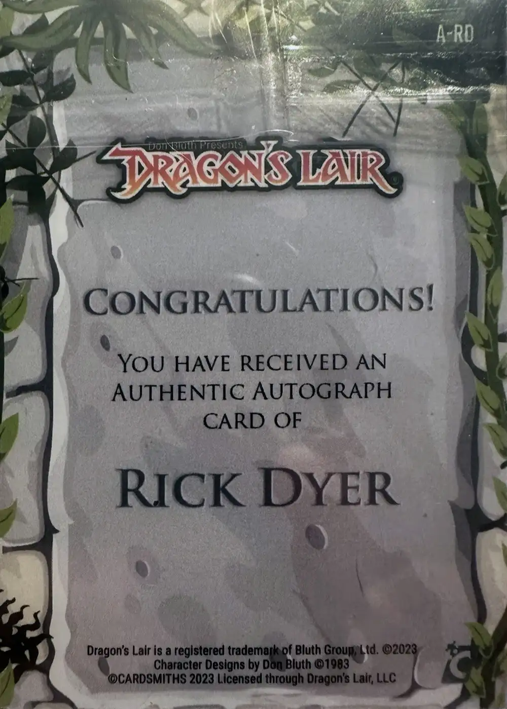 Rick Dyer (Creator Autograph) card back