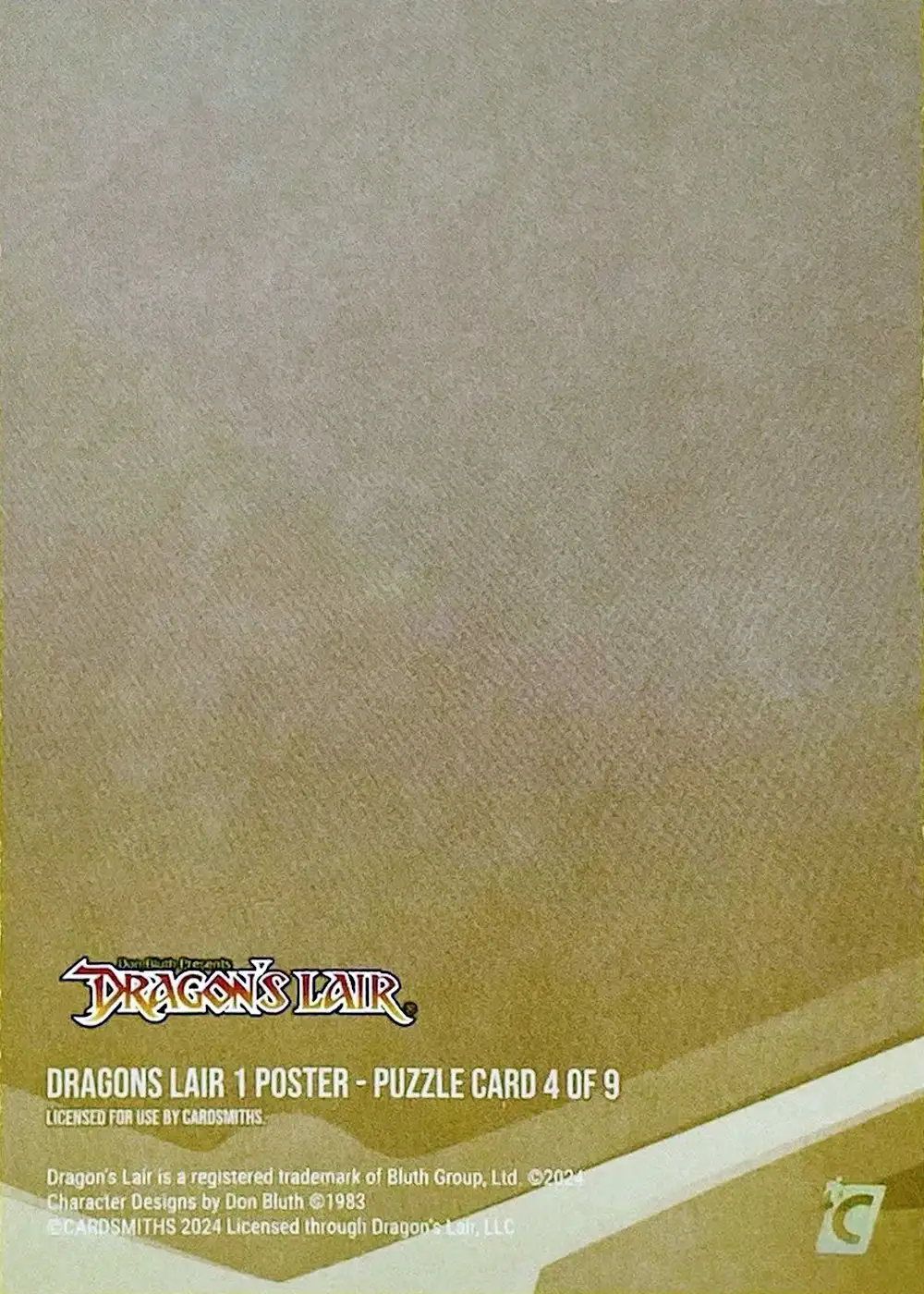 Dragon's Lair 1 Poster (Puzzle Card) card back