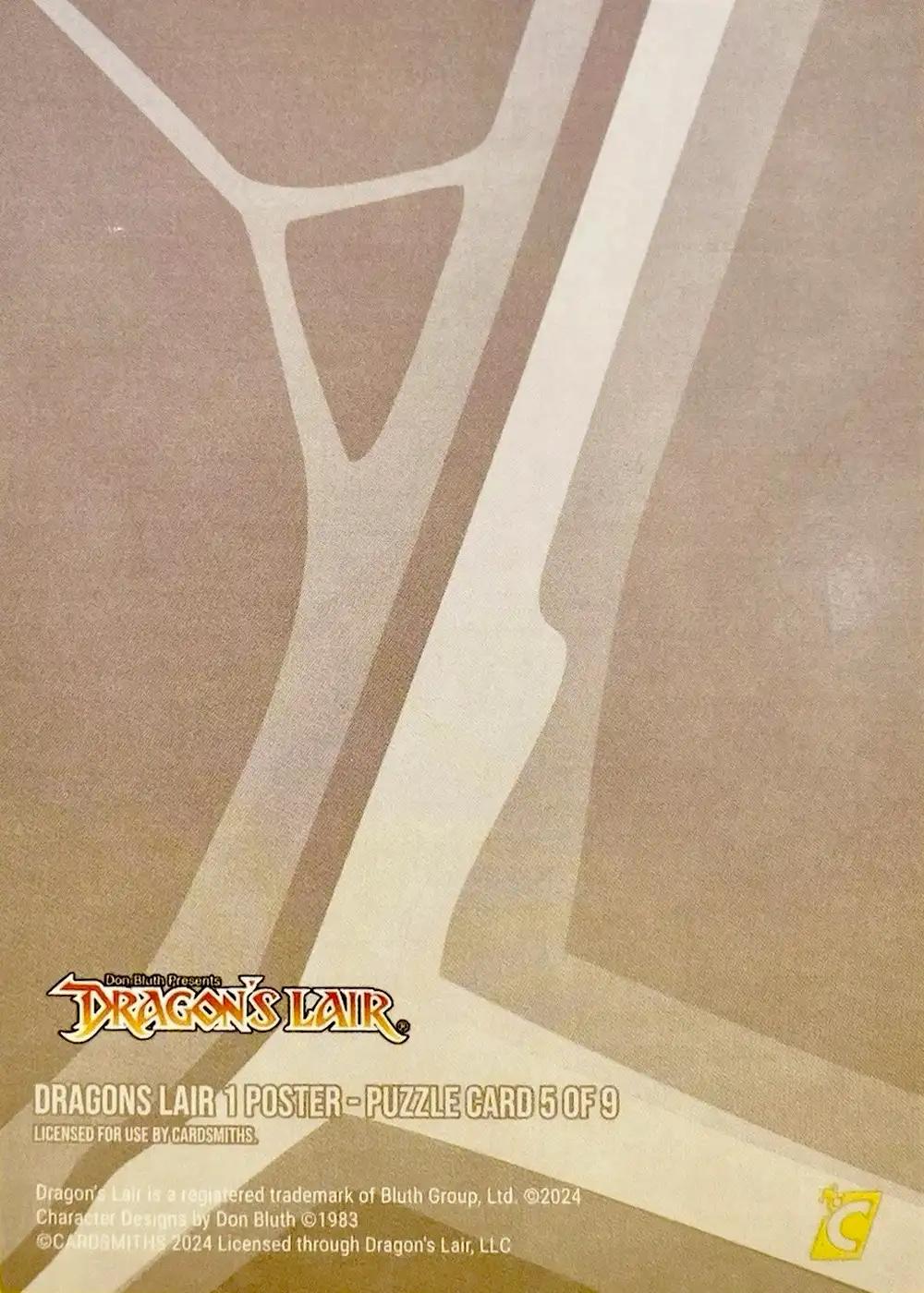 Dragon's Lair 1 Poster (Puzzle Card) card back