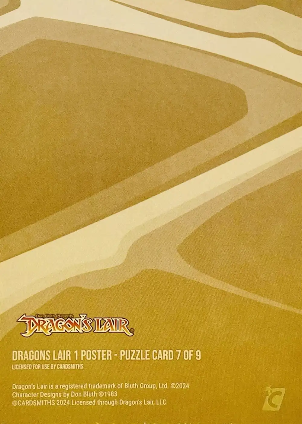 Dragon's Lair 1 Poster (Puzzle Card) card back