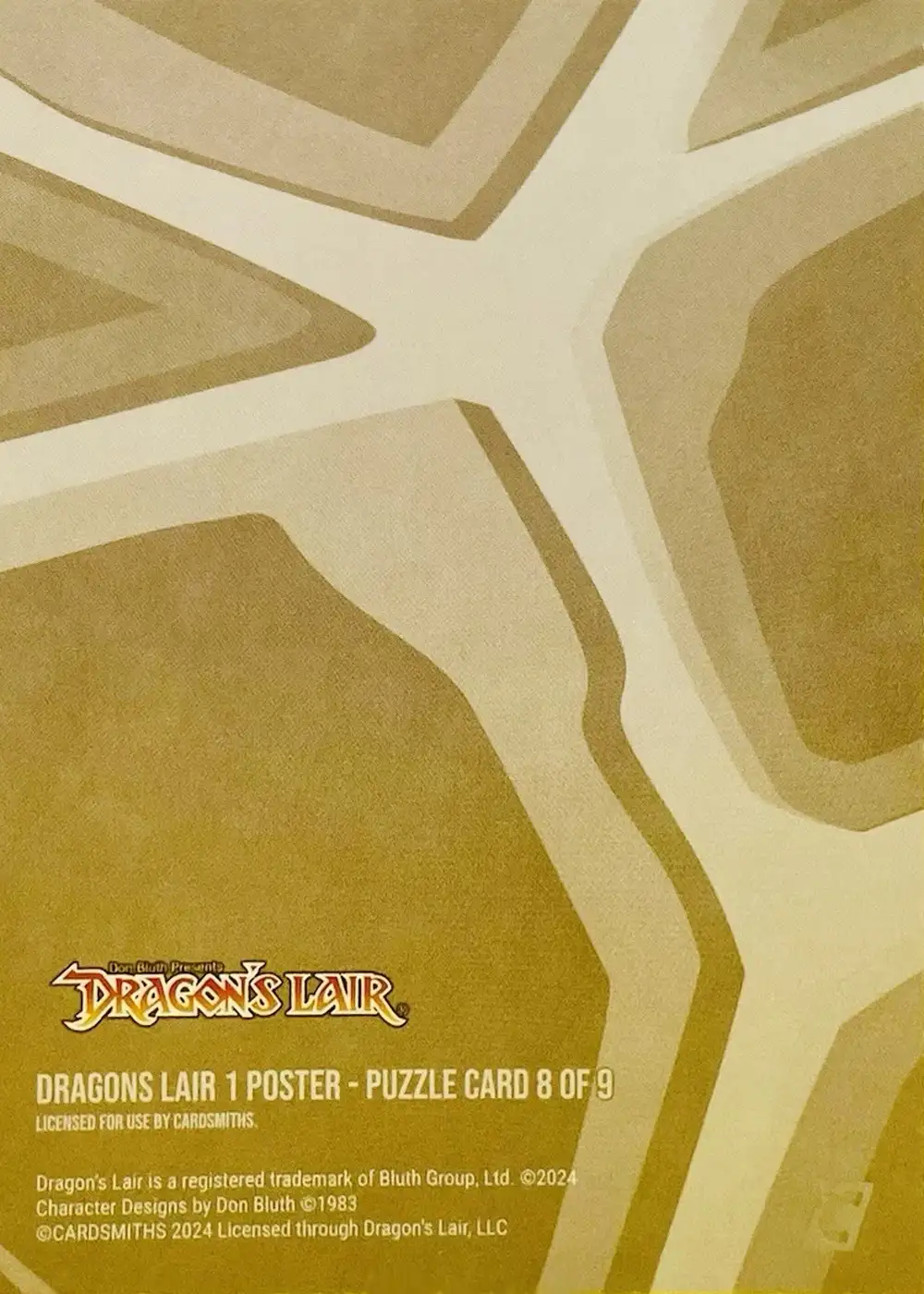 Dragon's Lair 1 Poster (Puzzle Card) card back