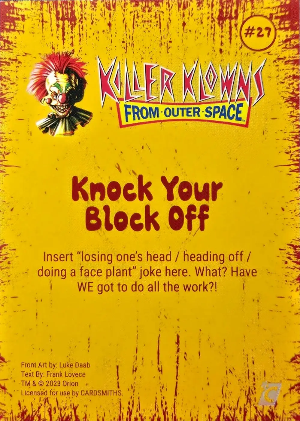 Knock Your Block Off (Base) card back