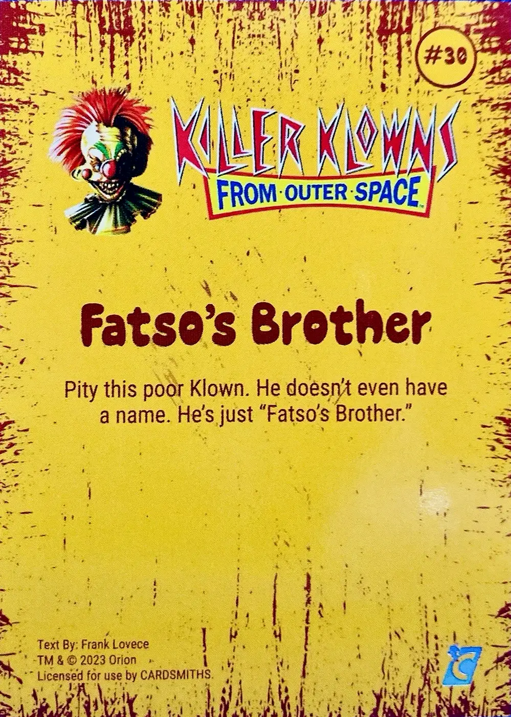 Fatso's Brother (Base) card back