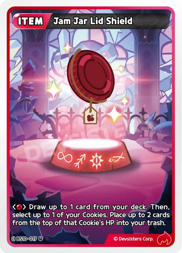 Jam Jar Lid Shield card front