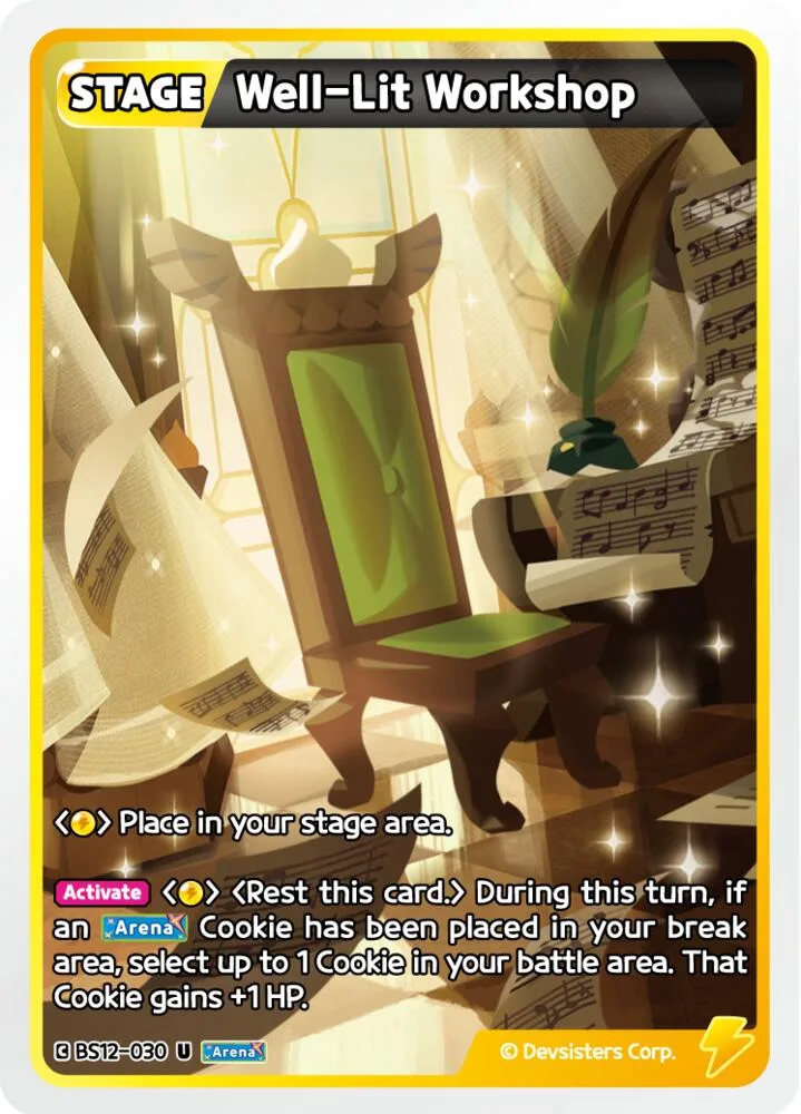 Well-Lit Workshop card front