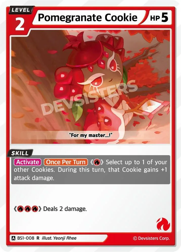 Pomegranate Cookie card front