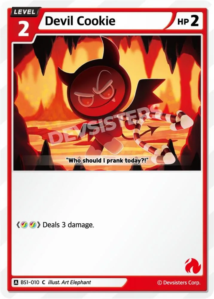 Devil Cookie card front