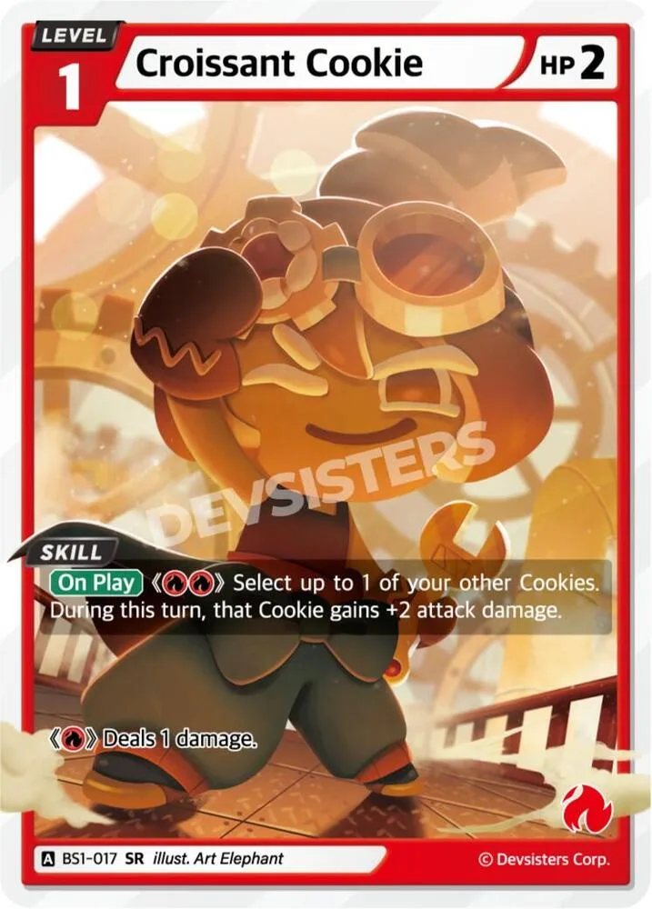 Croissant Cookie card front
