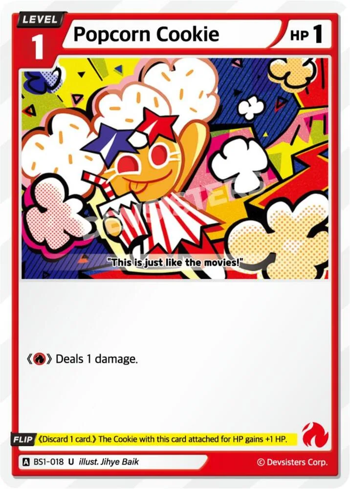 Popcorn Cookie card front