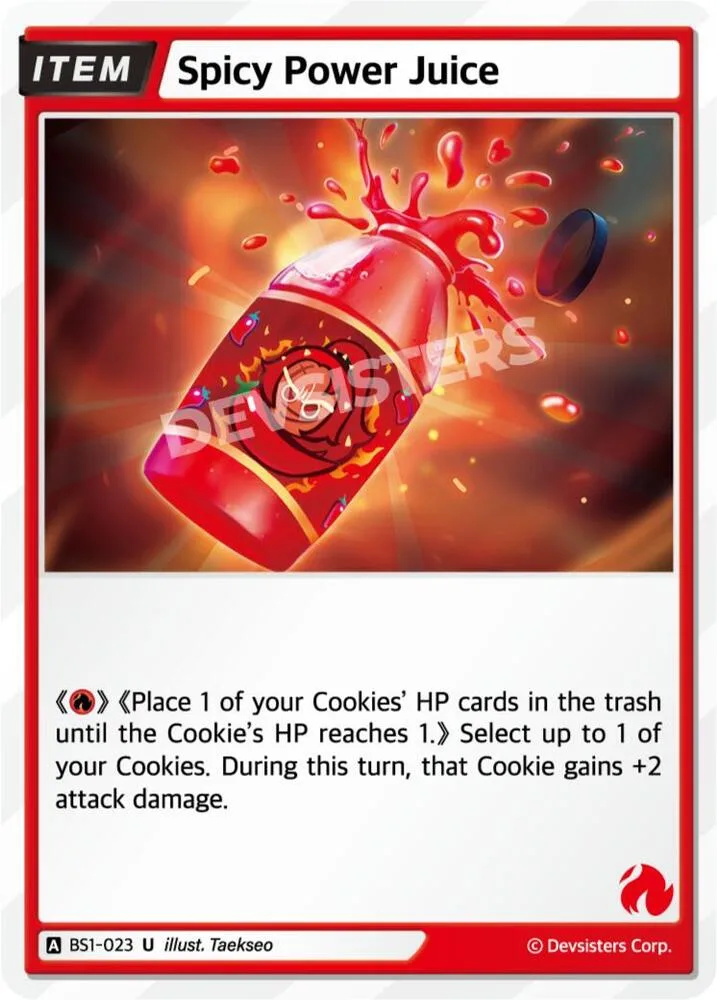 Spicy Power Juice card front