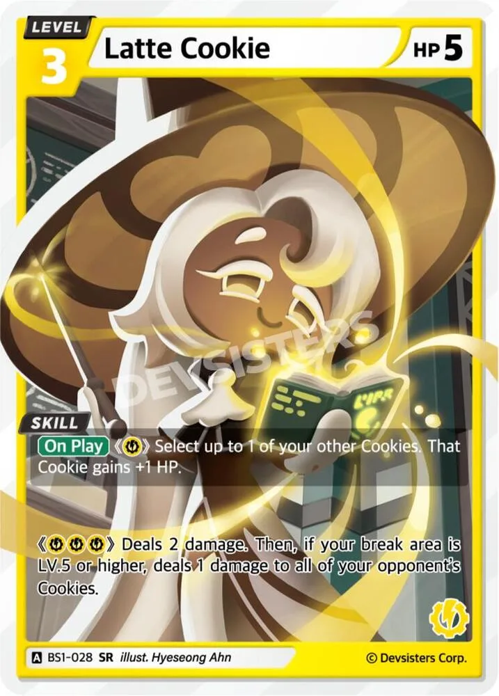 Latte Cookie card front