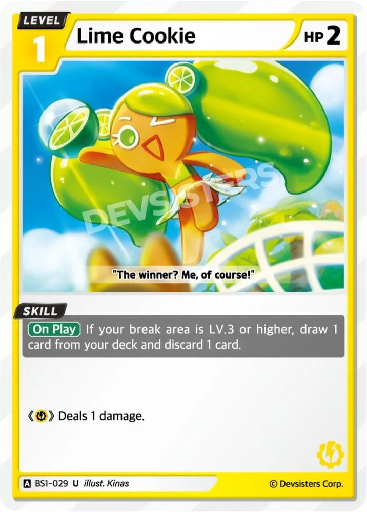 Lime Cookie card front