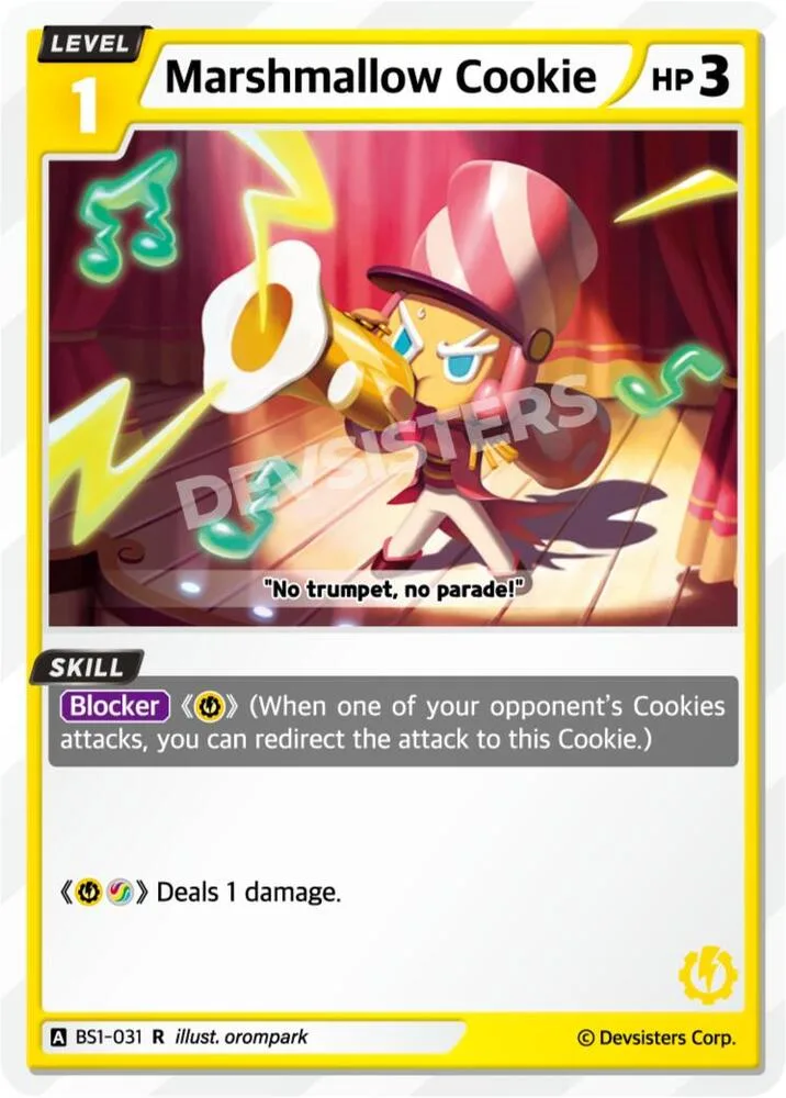 Marshmallow Cookie card front