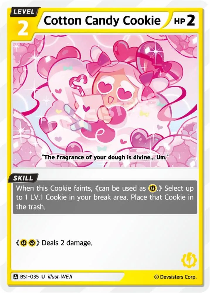 Cotton Candy Cookie card front
