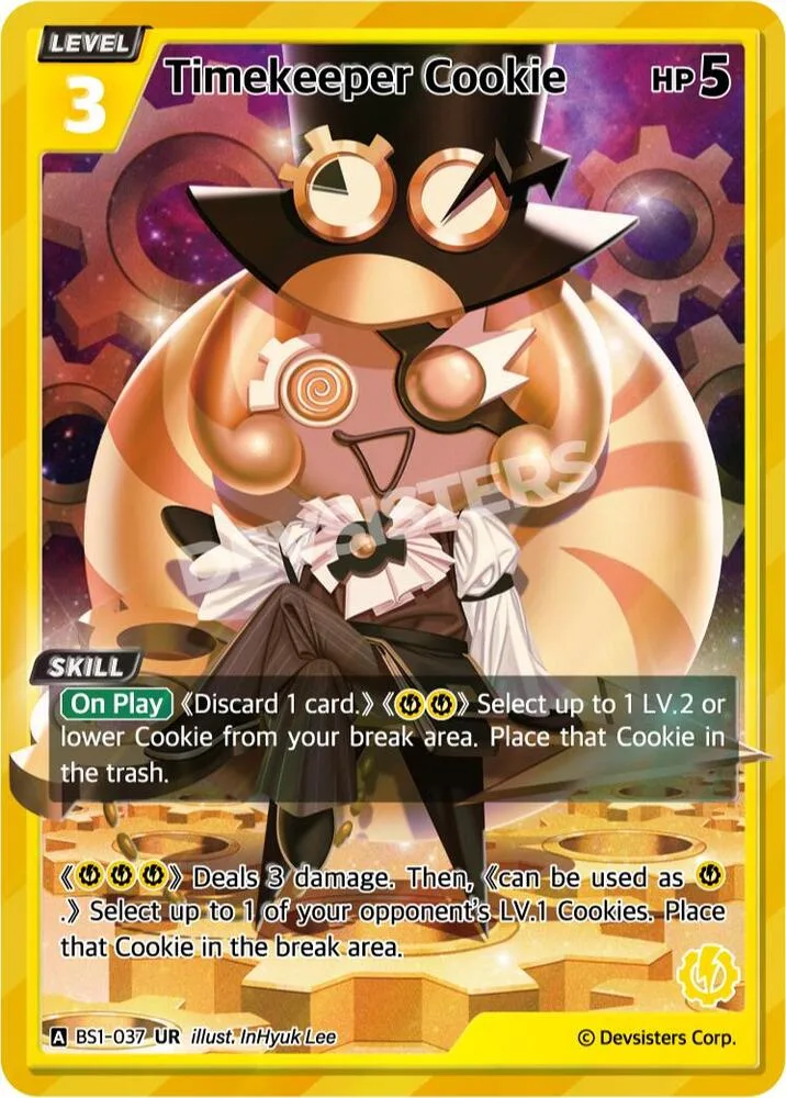 Timekeeper Cookie card front