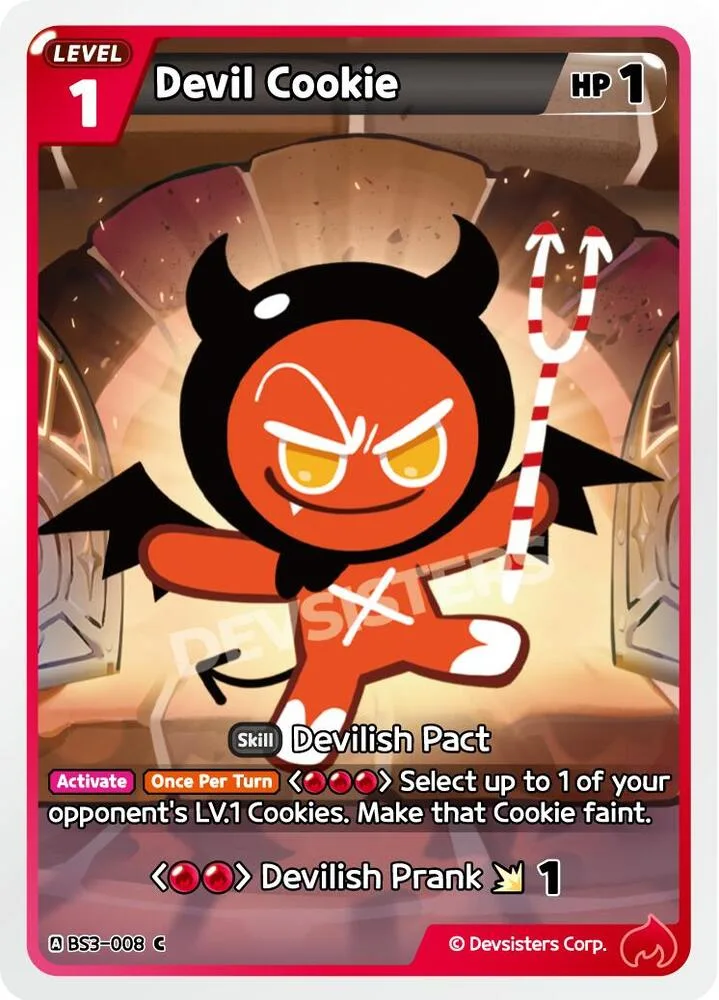 Devil Cookie card front