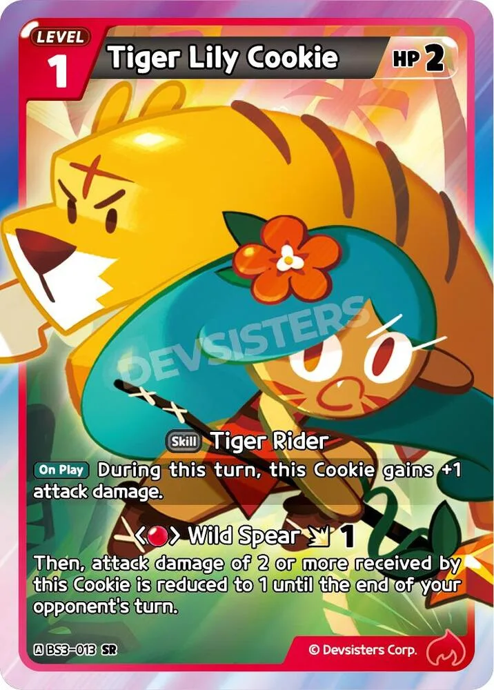 Tiger Lily Cookie card front
