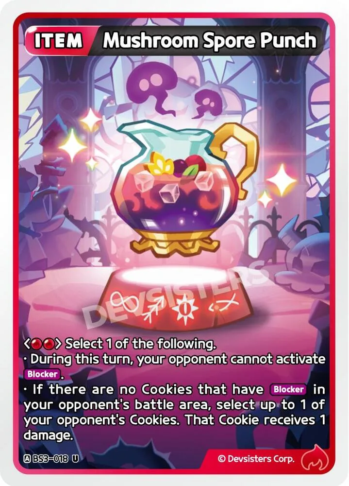 Mushroom Spore Punch card front