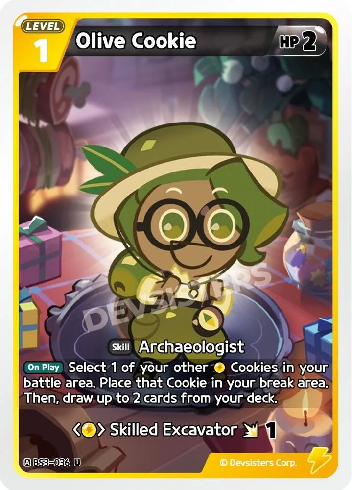 Olive Cookie card front