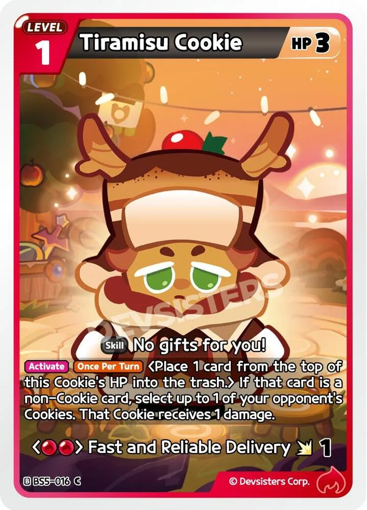 Tiramisu Cookie card front