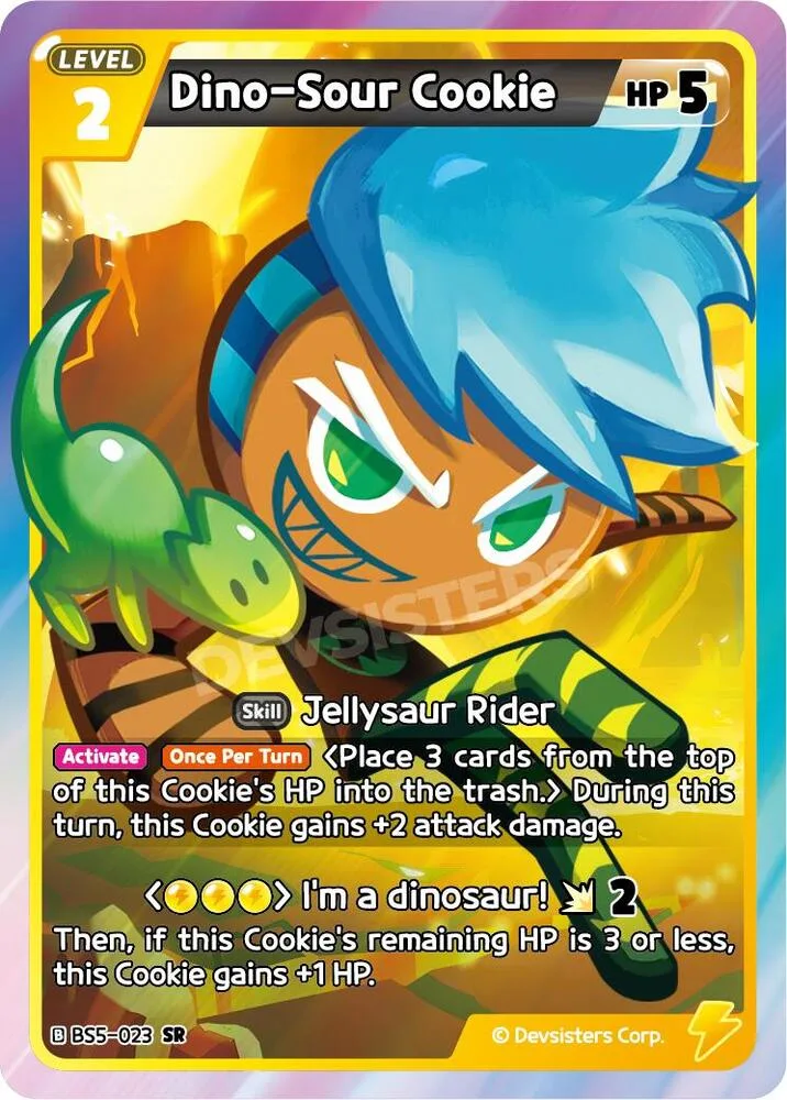Dino-Sour Cookie card front