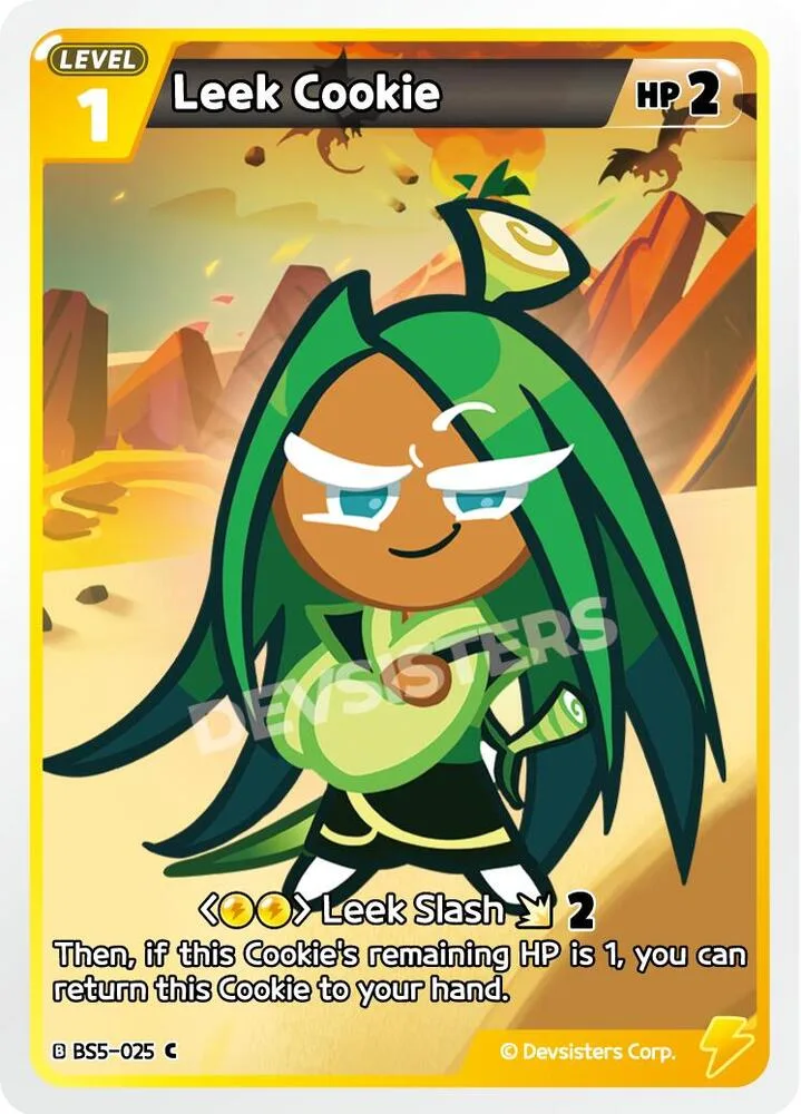 Leek Cookie card front