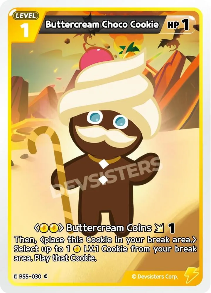 Buttercream Choco Cookie card front